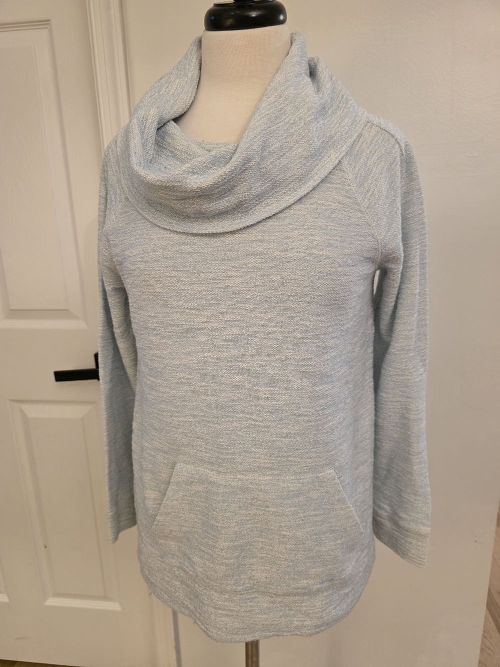 Lou & Grey Pale Blue Cowl Neck Pullover